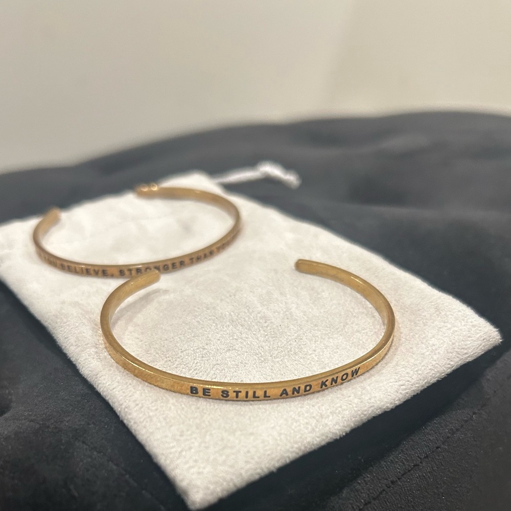 Gold Inspirational Bangle Bracelets